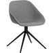 Mccoy November Grey / Nightfall Black Swivel Dining Chair, Swivel